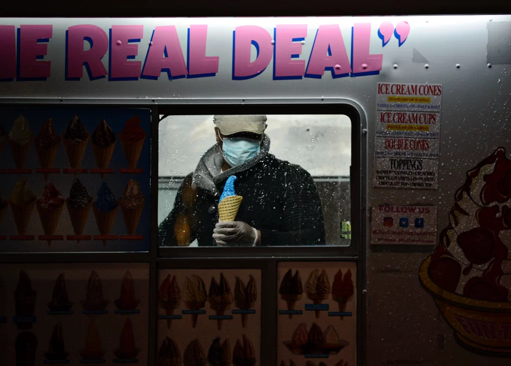 Ice Cream Truck in a snow storm. "The Real Deal" 